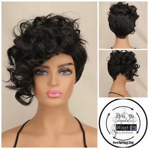 RILEY I  Asymmetrical Curly Precision Cut Wig